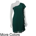 Jonathan Martin One-shoulder Ruffled Georgette Dress