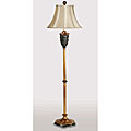 Ebony/ Gold Rub Floor Lamp 