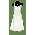 White Rayon Bamboo Motif Sundress (Indonesia)