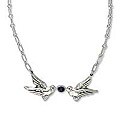 Sterling Silver 'Doves' Gift' Amethyst Choker (Mexico)
