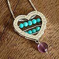 Sterling Silver Amethyst 'Andean Heart' Necklace (Peru)
