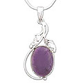 Sterling Silver Amethyst 'Sugarplum' Pendant Necklace (India)