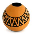 Chulucanas 'Sunny Globe' Ceramic Vase (Peru)