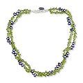 Pearl and Peridot 'Opulent Lime' Strand Necklace (India)