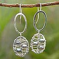 Pearl 'Glistening Weave' Dangle Earrings (Peru)