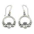 Sterling Silver 'Hold My Heart' Dangle Earrings (Indonesia)