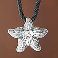 Sterling Silver 'Orchid' Flower Necklace (Indonesia)