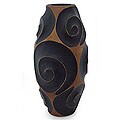 Mango Wood 'Black Melody of Art' Vase (Thailand)