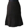 Alpaca Wool 'Universal Lines in Brown' Skirt (Peru)