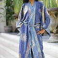 Women's 'Blue Baliku' Batik Robe (Indonesia)