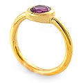Vermeil Amethyst 'Lilac Nature' Solitaire Ring (India)