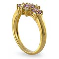 Vermeil Amethyst 'Princess' Cluster Ring (India)