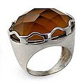 Sterling Silver Lemon Quartz 'Space and Time' Ring (Brazil)