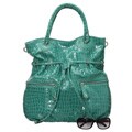 Hype 'Mia' Croc Embossed Leather Tote Bag