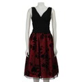 Jessica Howard Women's Ruched Surplice Ball Gown