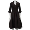 Jessica Howard Women's Cuff-sleeve Wing Collar Dress