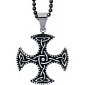 Stainless Steel Black-plated Celtic Cross Necklace