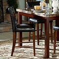 Hutton Faux Leather Counter-height Chairs (Set of 2)