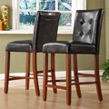 Hutton Faux Leather Counter-height Chairs (Set of 2)
