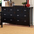 Mission Valley Distressed Black 6-drawer Dresser