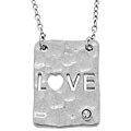 Sterling Silver Diamond 'Love' Necklace
