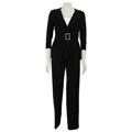 Julian Taylor Women's 2-piece Solid Knit Pant Suit 