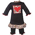 Minky Heart/ Leopard Dress/ Legging Set for American Girl Dolls