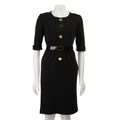 Donna Morgan Women's Belted Ponte Dress