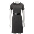 Donna Morgan Women's Rolled Collar Ponte Dress