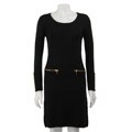 Donna Morgan Women's Zipper Detail Knit Dress