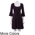 Donna Morgan Women's Bell Sleeve Silk/ Cashmere Dress