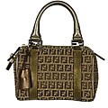 Fendi 'Bauletto Forever' Tobacco/ Gold Mini Zucchino Handbag