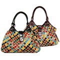 Je Veux Woven Croc Print Handbag
