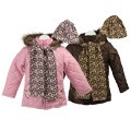 Bongo Puffer Girl's Jacket with Hat and Scarf