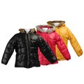 Pink Platinum Girl's Hooded Bubble Coat
