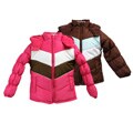 Pink Platinum Girl's Hooded Colorblock Coat