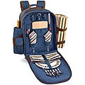 Avalon DLX 'Vista Blue' Insulated Picnic Backpack for Two