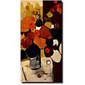 Hand-painted 'Abstraction' Gallery-wrapped Canvas Art