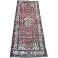 Persian Hamadan Hand-knotted Red/ Ivory Rug (3'10 x 10'3)