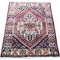 Persian Hamadan Hand-knotted Ivory Rug (4'11 x 6'9)