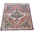 Persian Hamadan Hand-knotted Rust/ Ivory Rug (5' x 6')