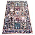 Iranian Hamadan Hand-knotted Brown/ Navy Persian Rug (4'7 x 7'7)