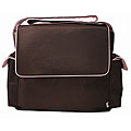 OiOi Chocolate/ Pink-lined Messenger-style Diaper Bag