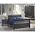 Louis Philippe 3-piece Jet Black King Bedroom Set