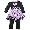 AnnLoren Pink and Black Bandana Dress for American Girl Dolls