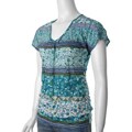 Belle du Jour Junior's Banded Hem Floral Print Top
