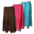 Shana Women's Crochet Trim Tiered Skirt