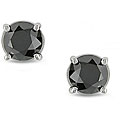 14k Gold 1 1/2ct TDW Black Diamond Martini Studs