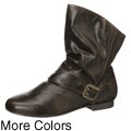 Groove Women's 'Nile' Short Slouchy Pull-on Boots