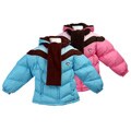 London Fog Girl's Colorblock Coat with Scarf